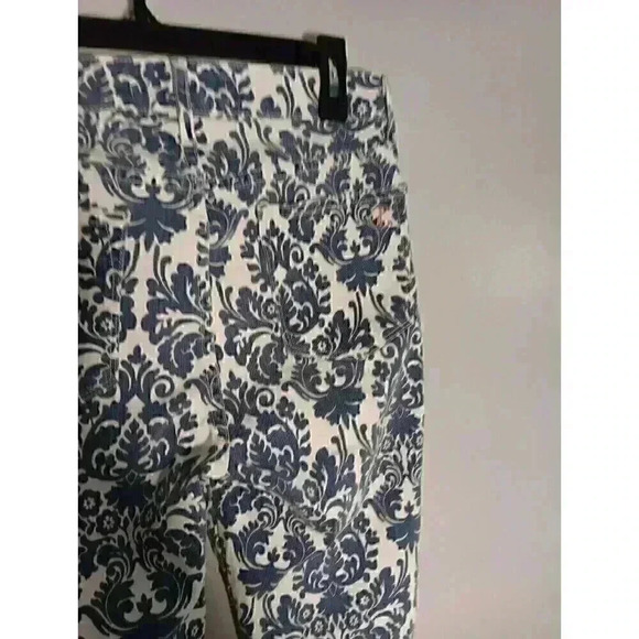 CJ by Cookie Johnson Jeans Womens 30‎ Blue White Damask Lyocell Stretch Leggings - Picture 5 of 7